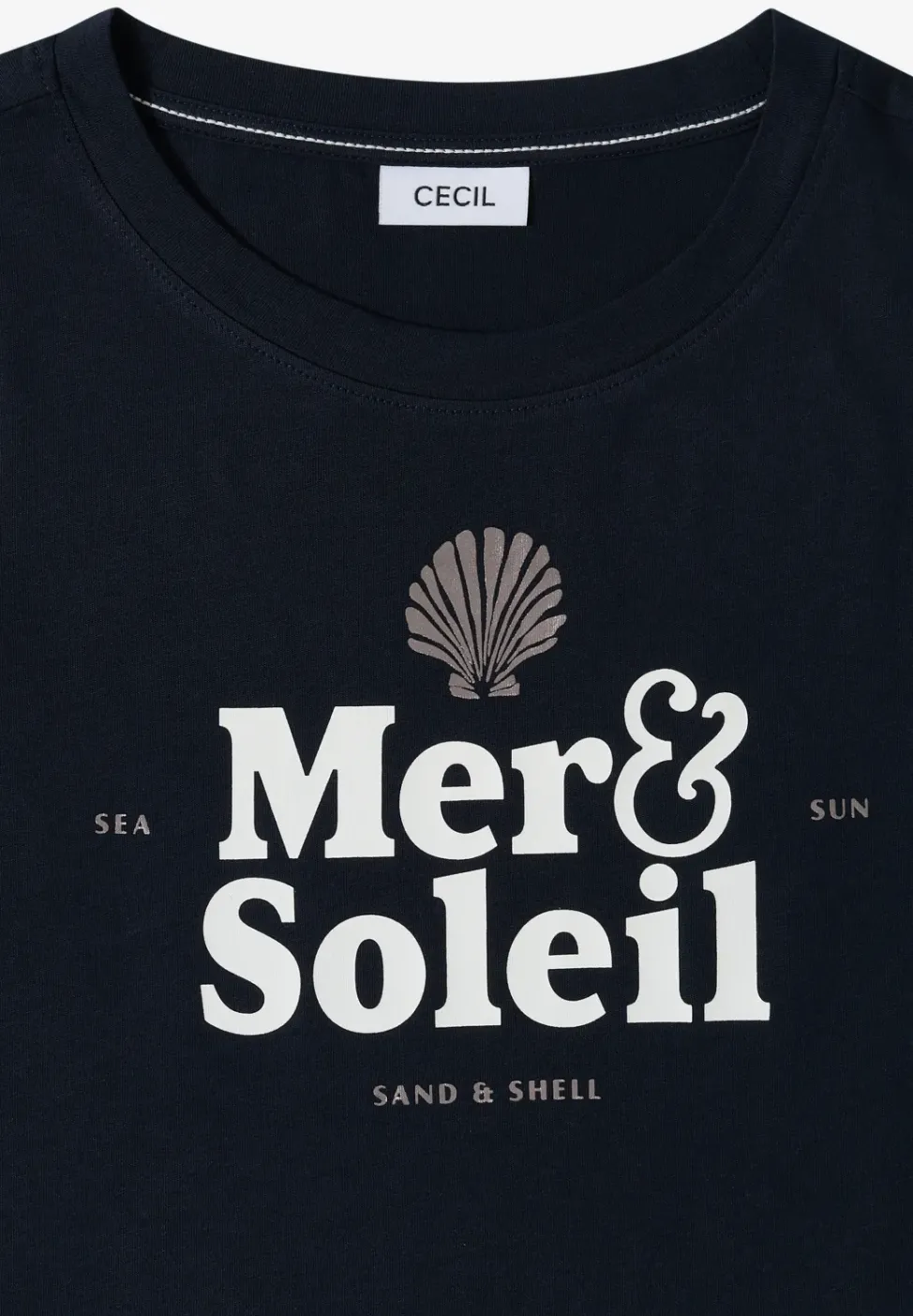 T-Shirt mit Rundhals und Wording