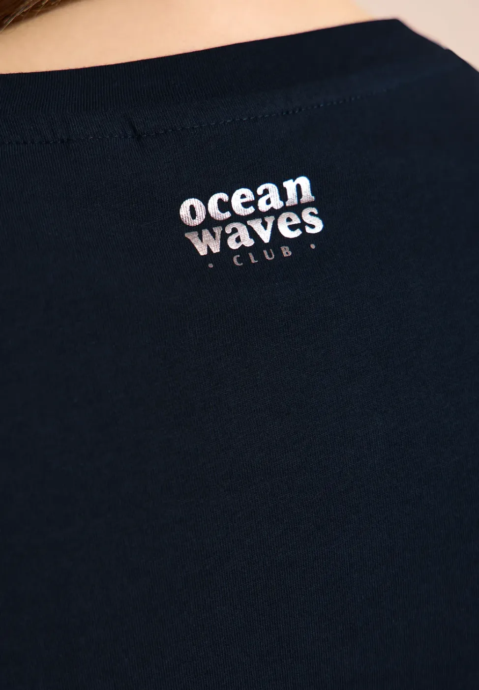 T-Shirt mit Rundhals und Wording