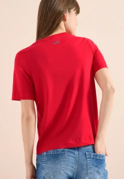 T-Shirt mit Rundhals und Wording