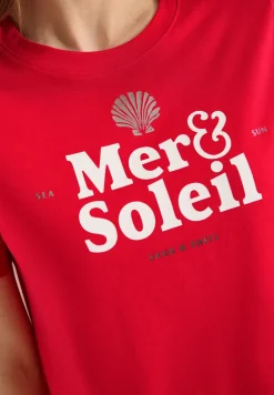 T-Shirt mit Rundhals und Wording