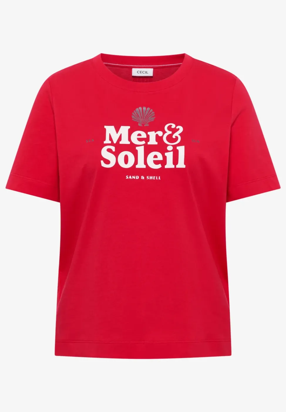 T-Shirt mit Rundhals und Wording