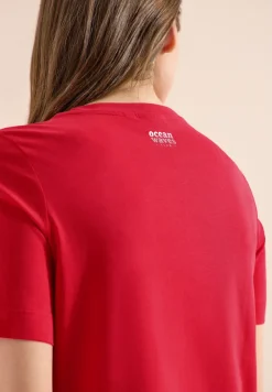 T-Shirt mit Rundhals und Wording