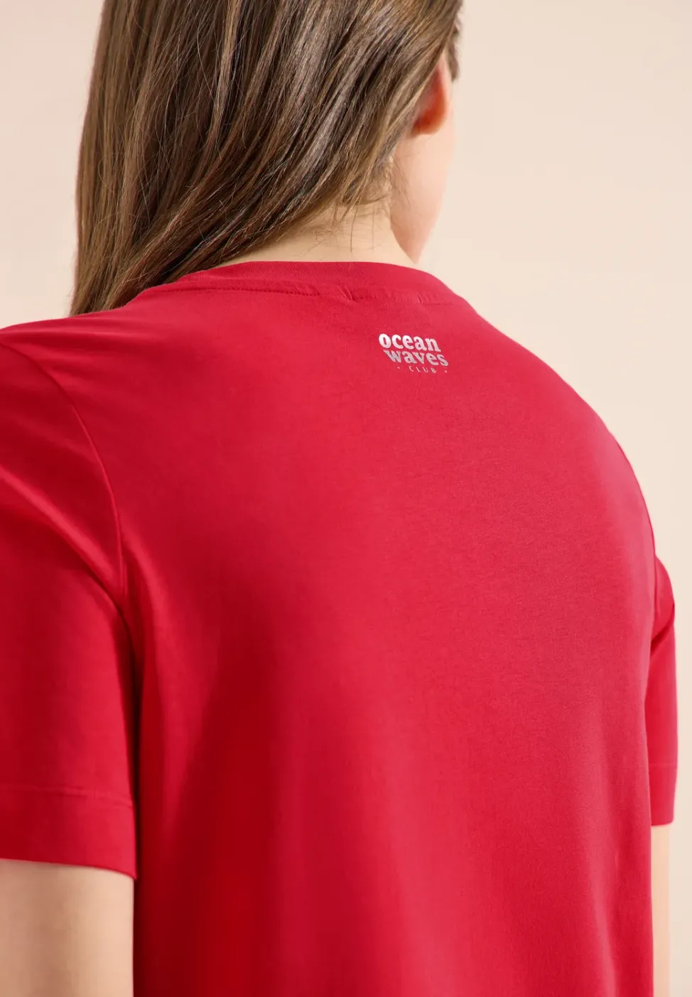 T-Shirt mit Rundhals und Wording