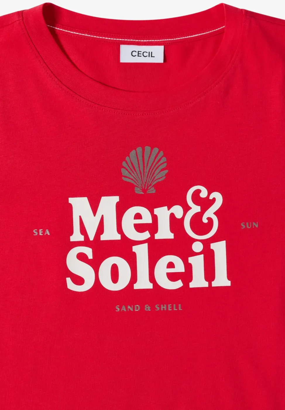 T-Shirt mit Rundhals und Wording