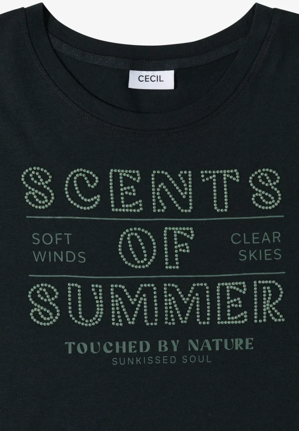 T-Shirt mit Rundhals und Wording Artwork