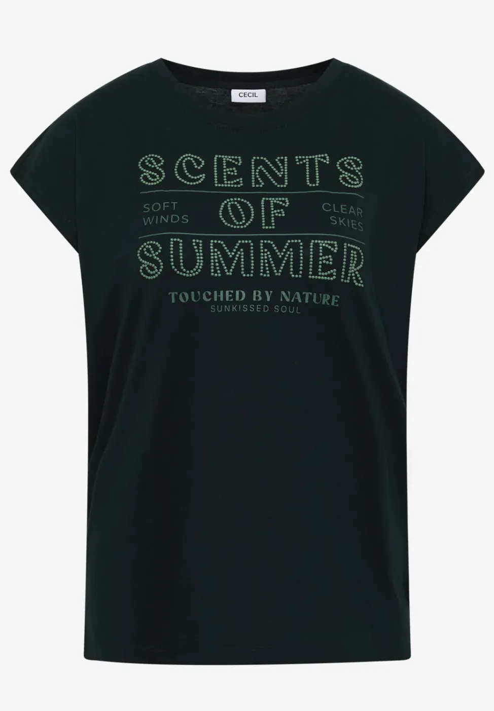 T-Shirt mit Rundhals und Wording Artwork