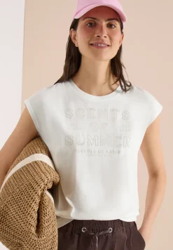 T-Shirt mit Rundhals und Wording Artwork