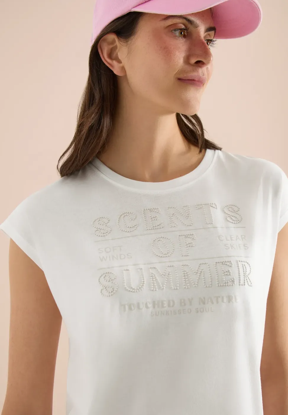 T-Shirt mit Rundhals und Wording Artwork