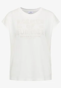 T-Shirt mit Rundhals und Wording Artwork
