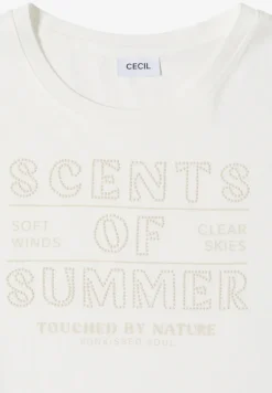 T-Shirt mit Rundhals und Wording Artwork