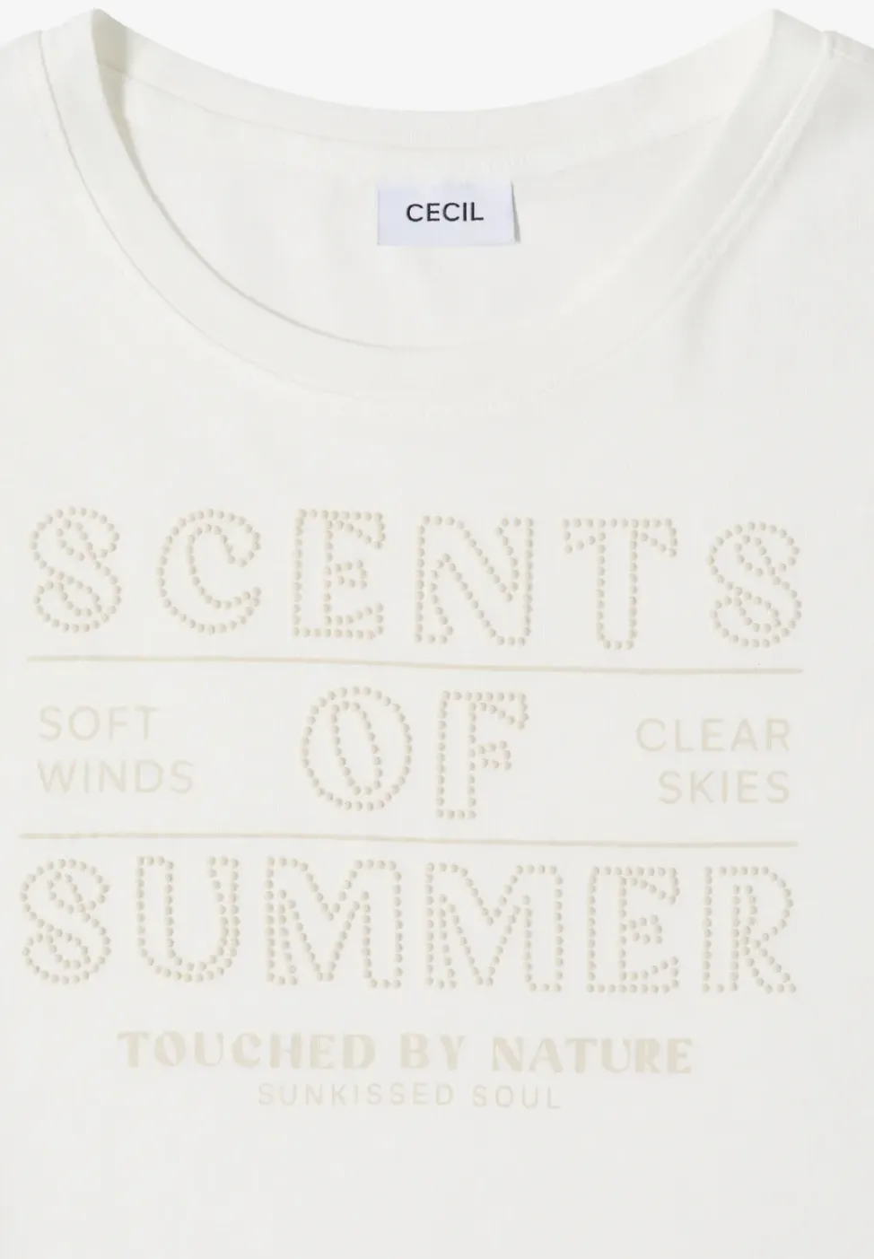 T-Shirt mit Rundhals und Wording Artwork