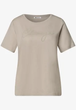 T-Shirt mit Rundhals und Wording Artwork