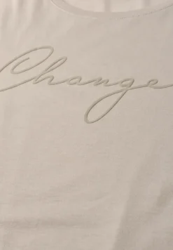 T-Shirt mit Rundhals und Wording Artwork