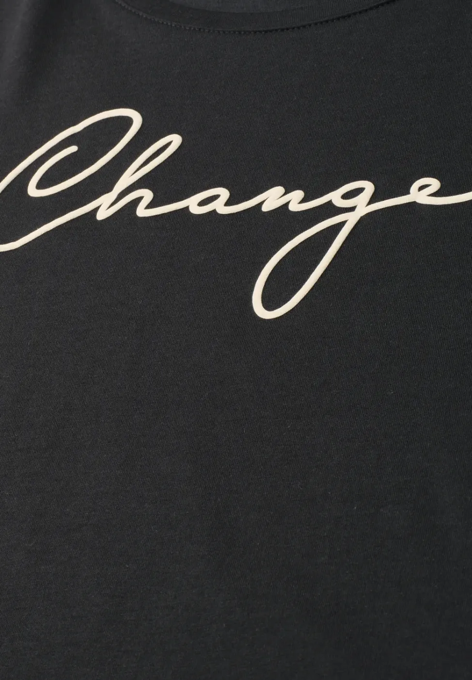 T-Shirt mit Rundhals und Wording Artwork