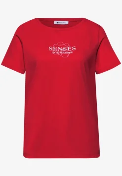 T-Shirt mit Rundhals und Wording Artwork