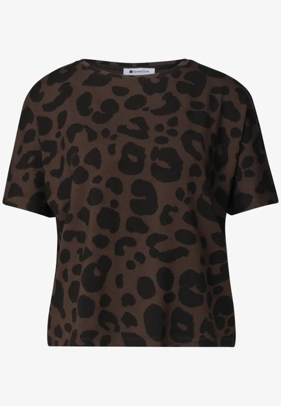 T-Shirt mit Rundhals und Zebra-Print