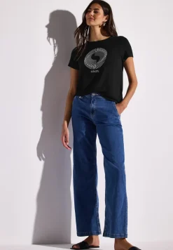 T-Shirt mit Schmucksteinen