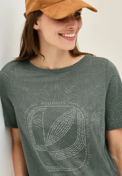 T-Shirt mit Schmucksteinen