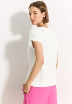 T-Shirt mit Spitzendetail