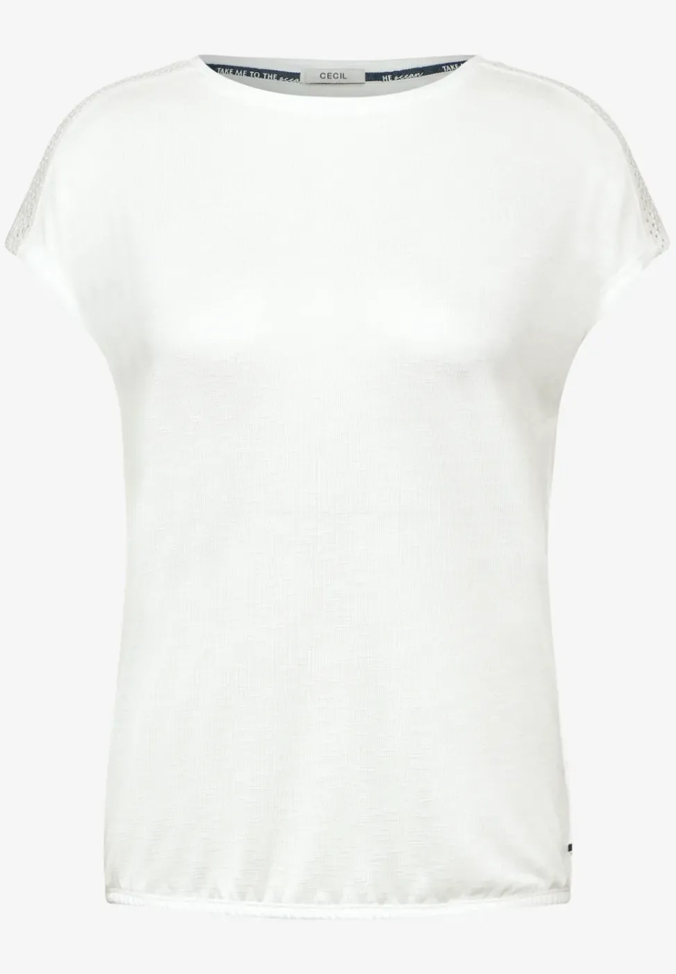 T-Shirt mit Spitzendetail