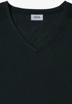 T-Shirt mit tonalem Ausbrennermuster