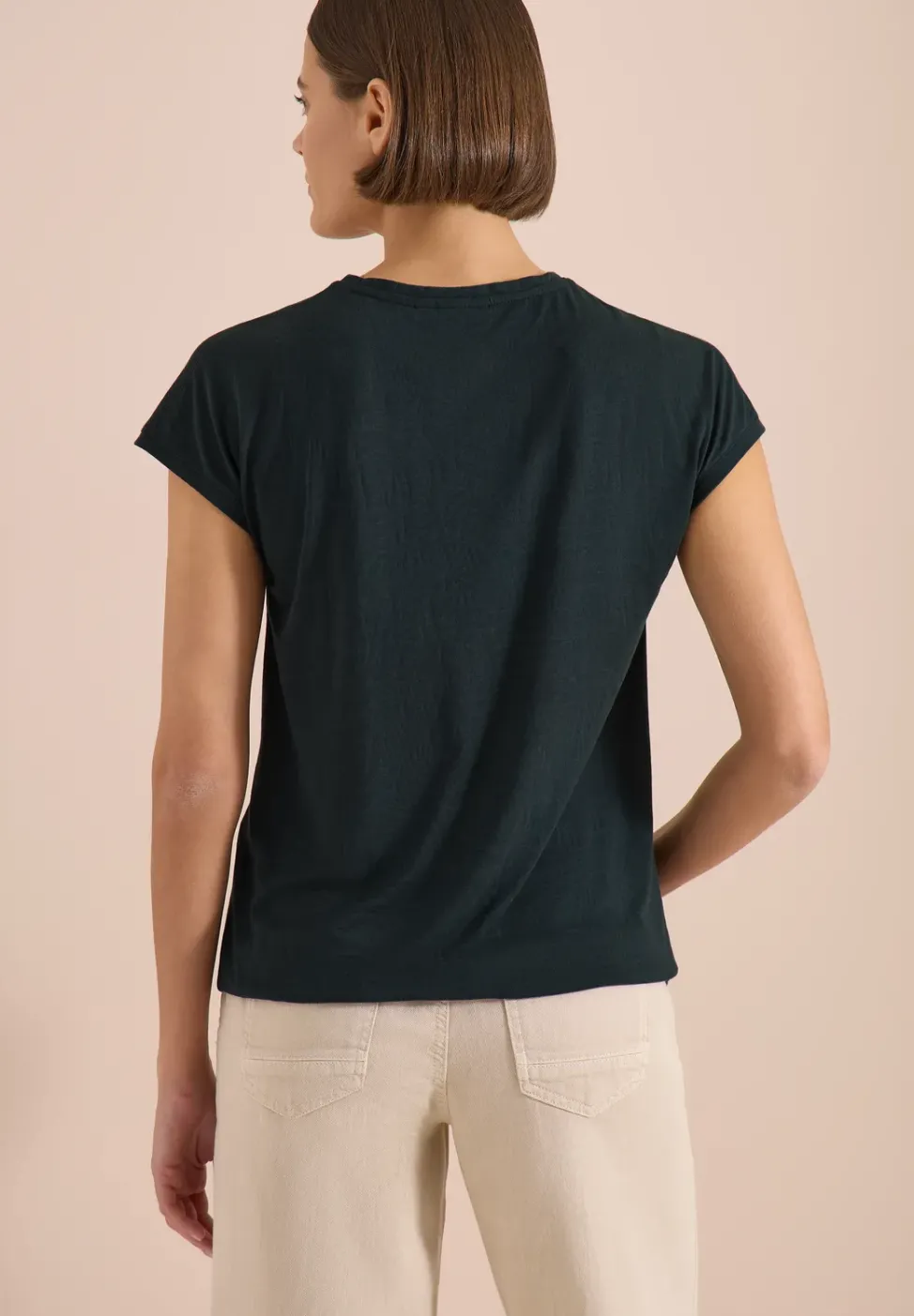 T-Shirt mit tonalem Ausbrennermuster