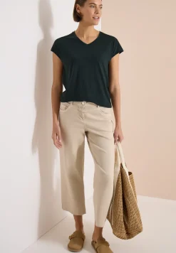 T-Shirt mit tonalem Ausbrennermuster