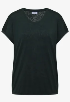 T-Shirt mit tonalem Ausbrennermuster