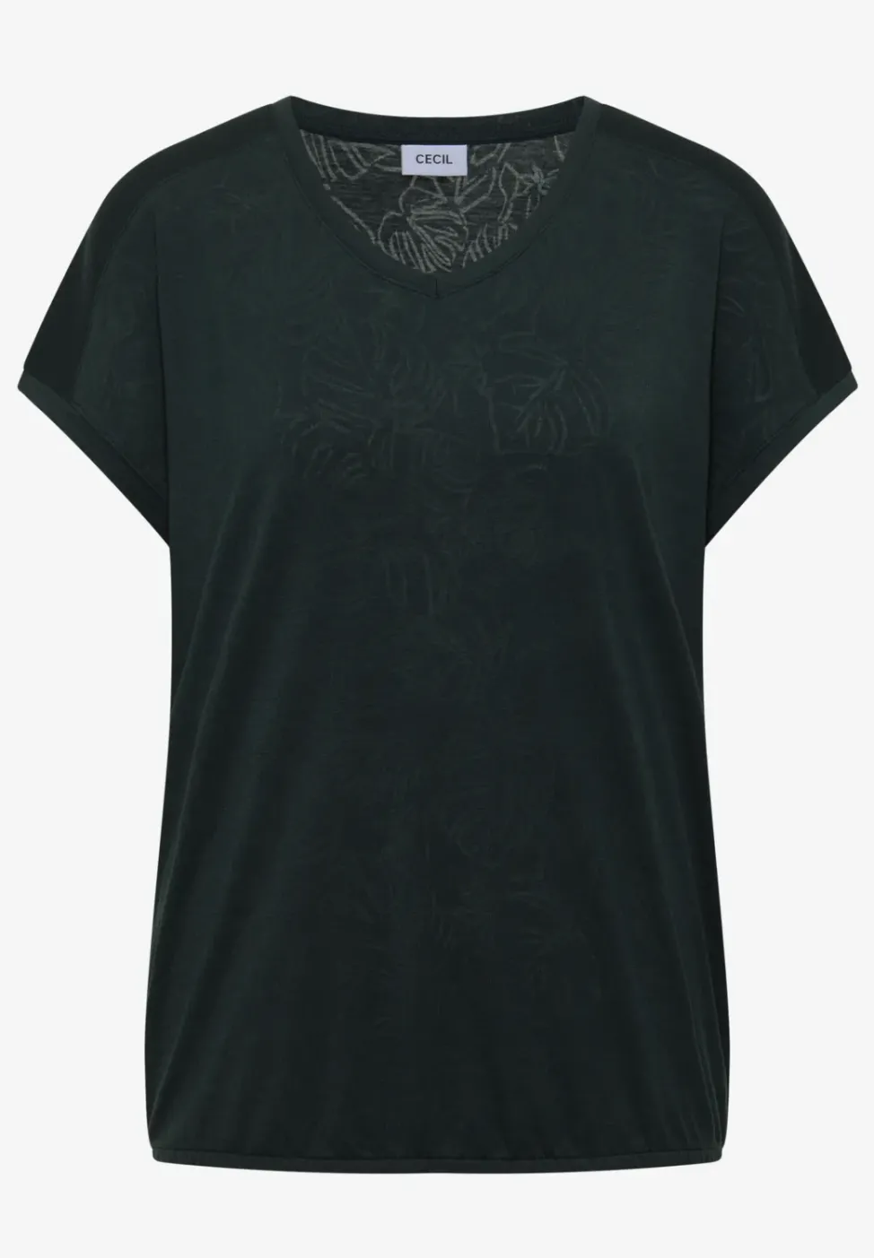 T-Shirt mit tonalem Ausbrennermuster