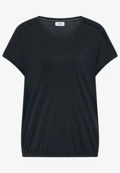 T-Shirt mit V-Neck und Spitzendetail