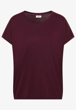 T-Shirt mit V-Neck und Spitzendetail