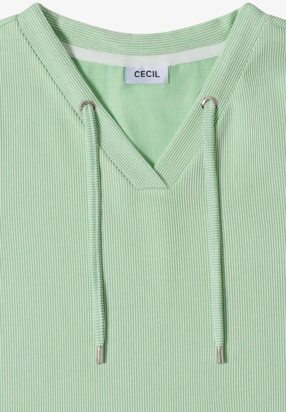 T-Shirt mit V-Neck und Streifen