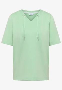 T-Shirt mit V-Neck und Streifen