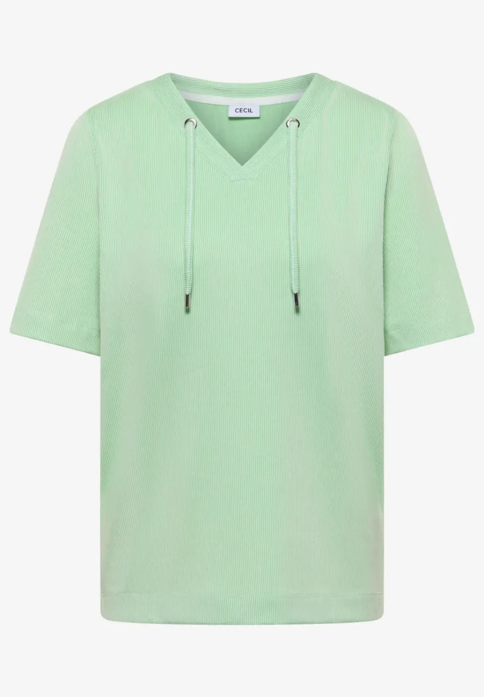 T-Shirt mit V-Neck und Streifen