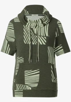 T-Shirt mit Volumenkragen