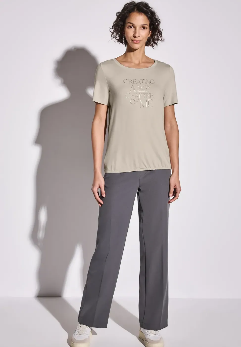 T-Shirt mit Wording Print
