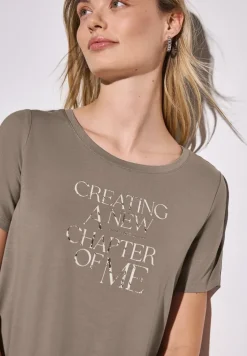 T-Shirt mit Wording Print