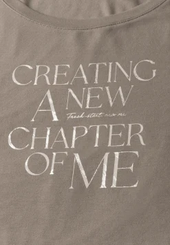 T-Shirt mit Wording Print