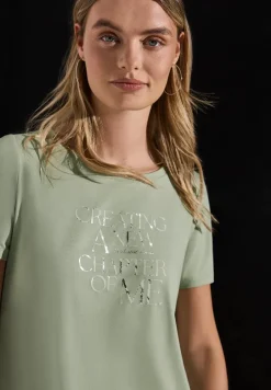 T-Shirt mit Wording Print