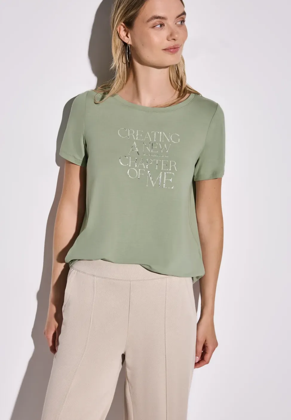 T-Shirt mit Wording Print