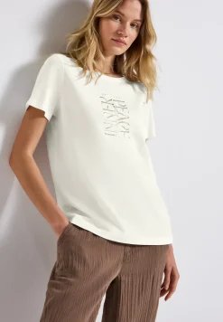 T-Shirt mit Wording Print