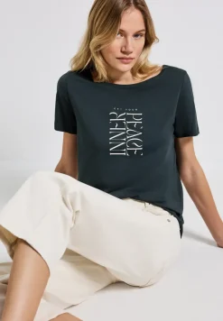 T-Shirt mit Wording Print