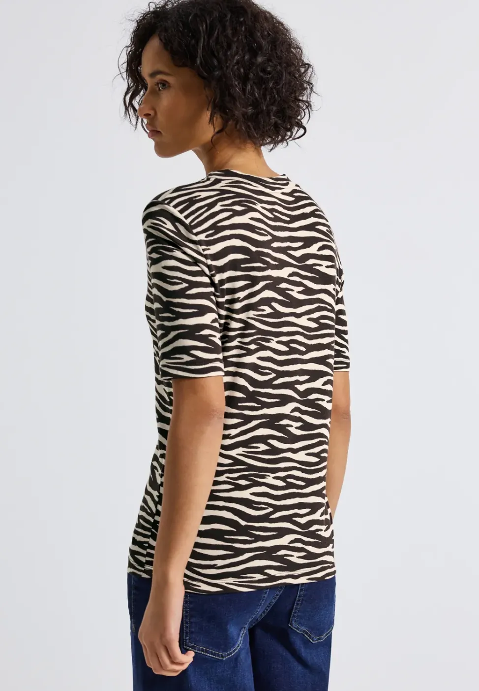 T-Shirt mit Zebra Print