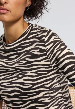 T-Shirt mit Zebra Print