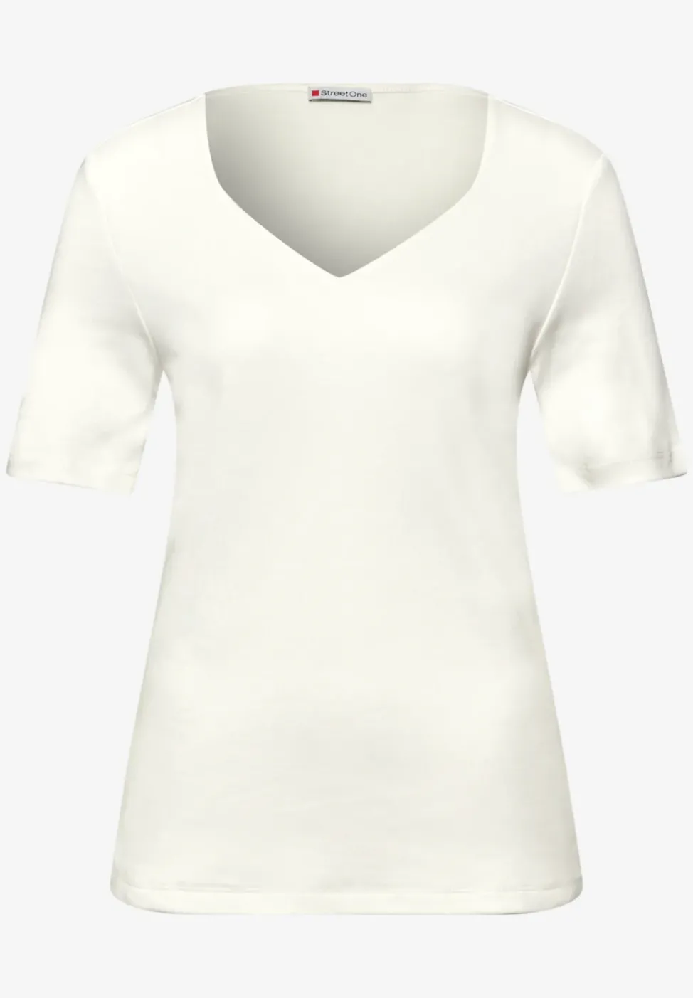 T-Shirts mit Herzausschnitt im 2er-Pack