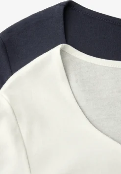 T-Shirts mit Herzausschnitt im 2er-Pack
