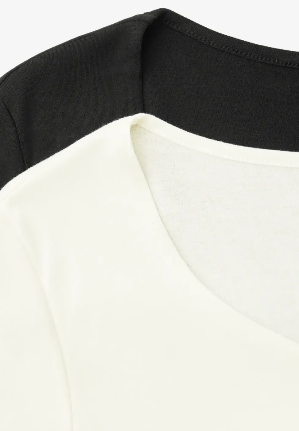 T-Shirts mit Herzausschnitt im 2er-Pack