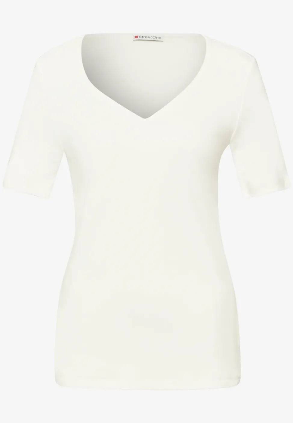 T-Shirts mit Herzausschnitt im 2er-Pack