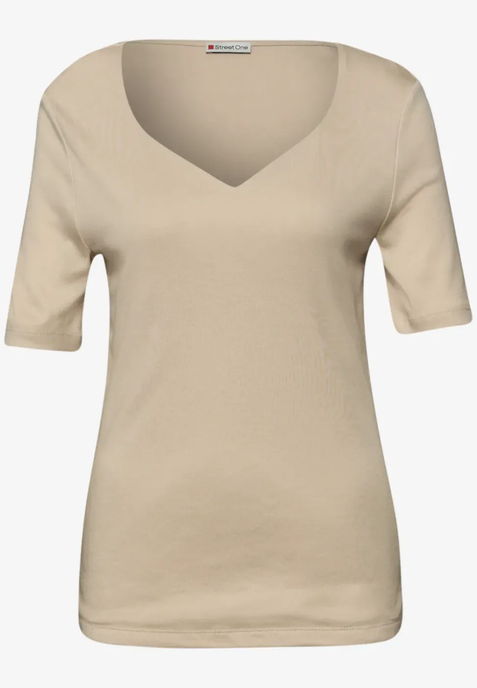 T-Shirts mit Herzausschnitt im 2er-Pack