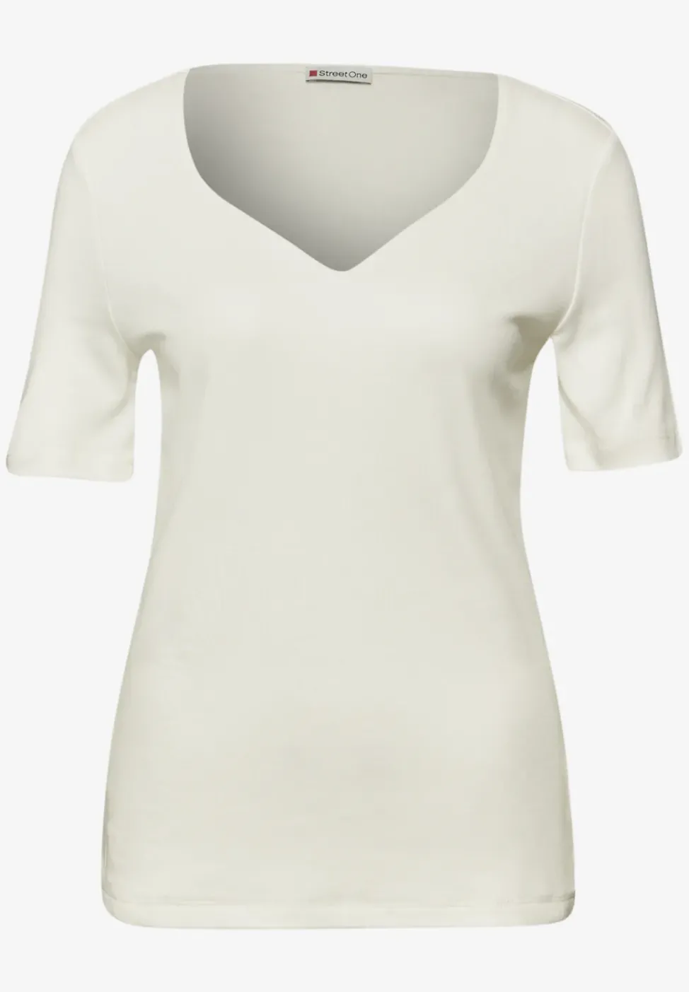 T-Shirts mit Herzausschnitt im 2er-Pack